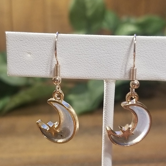 Hand Crafted Jewelry - ✨Handmade✨ Moon & Stars Earrings